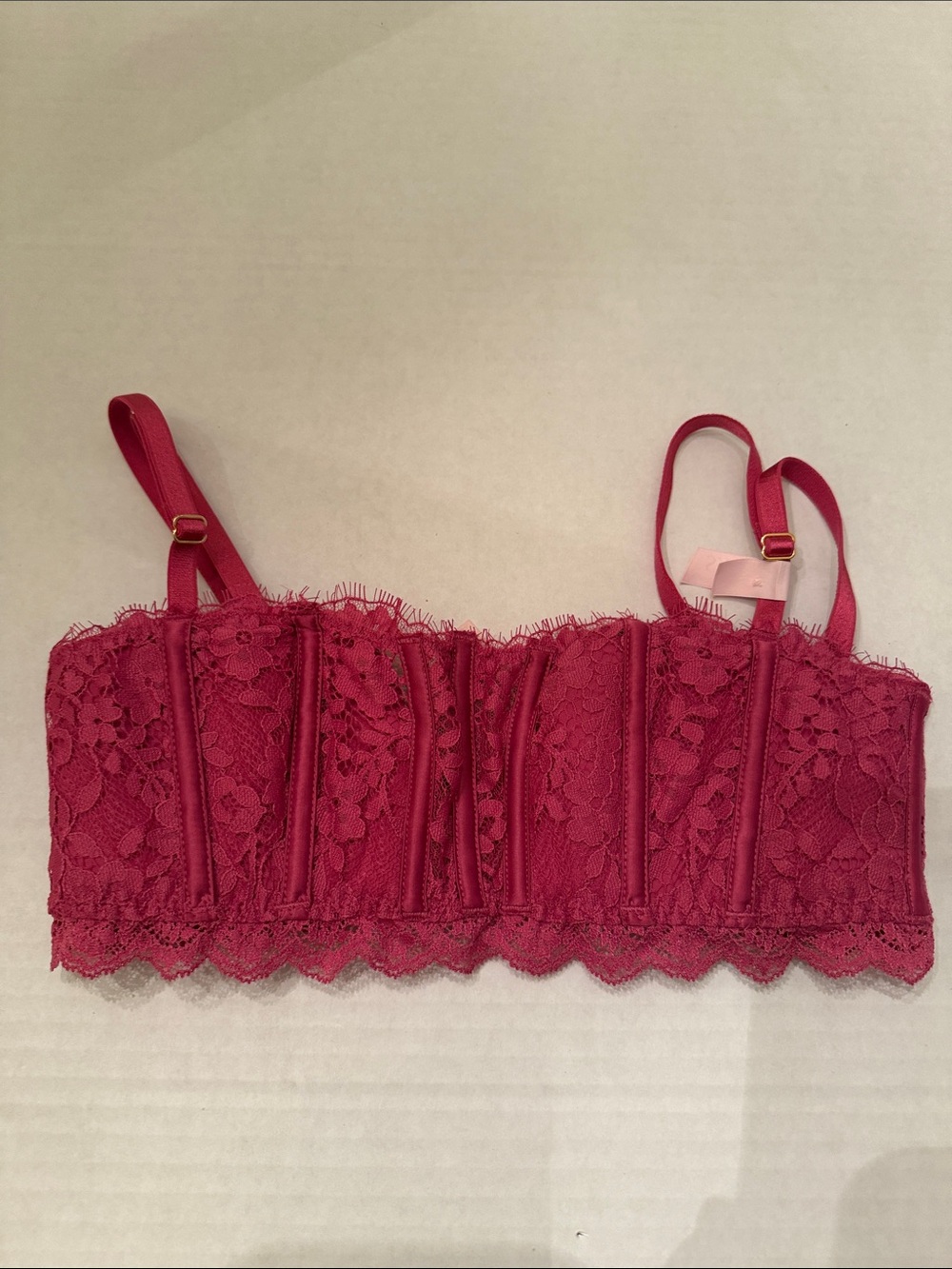 Victoria's Secret NWT XS Magenta Pink Lace Bra Dream Angels